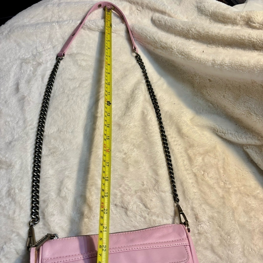 Rebecca Minkoff Leather Crossbody M.A.C Pink Nickel Hardware Tassel Zipper Pulls - Picture 16 of 16